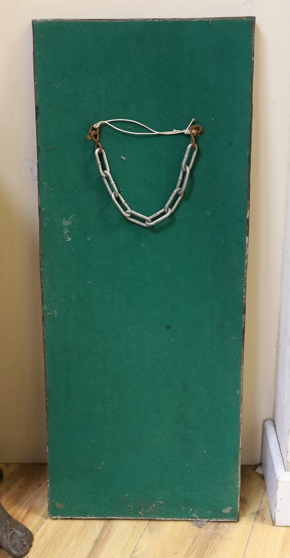 A Victorian cast iron conservatory heater and a printing block display